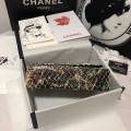 「#10109」Chanel South African python leather custom model with full deerskin lining 01112 25.5*7*16CM