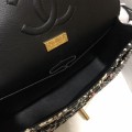 「#10109」Chanel South African python leather custom model with full deerskin lining 01112 25.5*7*16CM