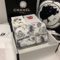 「#10112」Chanel South African python leather custom model with full deerskin lining 01112 25.5*7*16CM