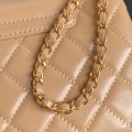 「#10116」Chanel classic logo diamond quilted leather chain AS4416 19*13*7cm