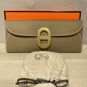「#4124」Hermès Elephant Grey Gold Buckle Chaine d'Ancre to go 24*10*2.5cm