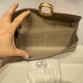 「#4124」Hermès Elephant Grey Gold Buckle Chaine d'Ancre to go 24*10*2.5cm