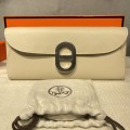 「#4128」 Hermes Milkshake White Silver Buckle Chaine d'Ancre to go 24*10*2.5cm
