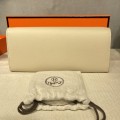 「#4128」 Hermes Milkshake White Silver Buckle Chaine d'Ancre to go 24*10*2.5cm
