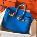 「#4129」 Hermès Aquamarine Gold Buckle Birkin Bag