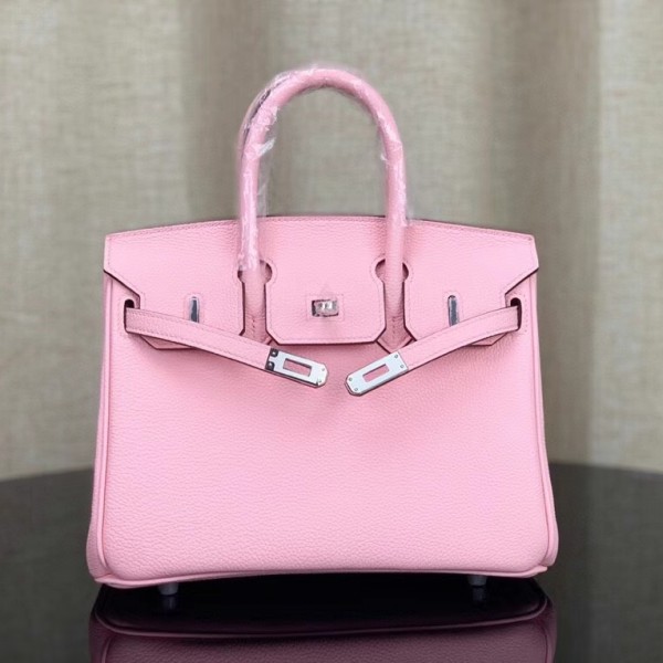 「#4130」Hermès Pink Silver Buckle Birkin Bag 30cm