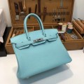 「#4131」 Hermès Macaron Silver Buckle Birkin Bag 30cm