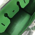「#4132」Hermès Bamboo Green Silver Buckle Birkin Bag 30cm