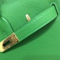 「#4132」Hermès Bamboo Green Silver Buckle Birkin Bag 30cm