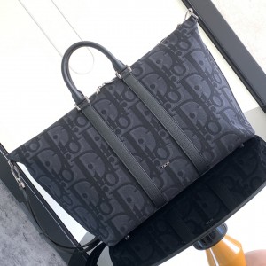 「#2056」 dior  1ESDU134YXL_H03E  Black oversized Oblique print 40 x 33 x 22.5cm