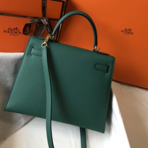「#4014」 Hermes Malachite Green Kelly 25cm