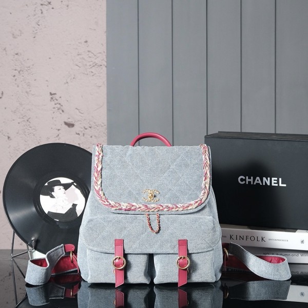 「#10125」Chanel Salzburg Backpack Hardware Frosted Distressed