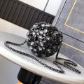 「#10126」Chanel Black Diamond Ball Bag 13cm