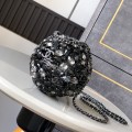 「#10126」Chanel Black Diamond Ball Bag 13cm