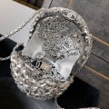 「#10127」Chanel White Diamond Ball Bag 13cm
