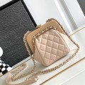 「#10129」Chanel small clutch wooden clip bag AS3053 12*12*7cm