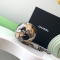 「#10136」 Chanel 24 show crystal ball bag rhinestones, gold, silver, and ruthenium metal, splicing 9cm