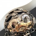 「#10136」 Chanel 24 show crystal ball bag rhinestones, gold, silver, and ruthenium metal, splicing 9cm