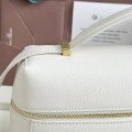 「#7135」Loro pian Extra bag L27 gold buckle - FAN4043 - 16cm*27 cm*10cm - White