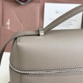 「#7138」Loro pian Extra bag L27 silver buckle - FAN4043 - 16cm*27 cm*10cm - warm beige