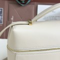 「#7139」Loro pian Extra bag L27 gold buckle - FAN4043 - 16cm*27 cm*10cm - Tender white