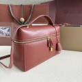「#7145」Loro pian Extra bag L27 gold buckle - FAN4043 - 16cm*27 cm*10cm - reddish brown 「#7145」Loro pian Extra bag L27 gold buckle - FAN4043 - 16cm*27 cm*10cm - reddish brown