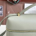 「#7147」Loro pian Extra bag L27 gold buckle - FAN4043 - 16cm*27 cm*10cm - Dried Tarragon Greens