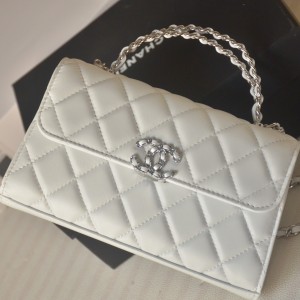 「#10153」Chanel 23p Chanel Dark Horse Kelly Long Handle Bag 19*10*4.5cm