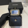 「#10170」Chanel black handle cosmetic bag AS4035 9.5*10.5*7cm