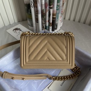 「#10177」Chanel Khaki Leboy 67085 20*15*7cm