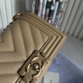 「#10177」Chanel Khaki Leboy 67085 20*15*7cm