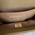 「#10177」Chanel Khaki Leboy 67085 20*15*7cm