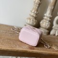 「#10179」 Chanel Pink Leather Box Bag 81186 10.5*8.5*7cm