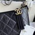 「#10180」Chanel Black Gabrielle Hobo Bag A91810 20cm