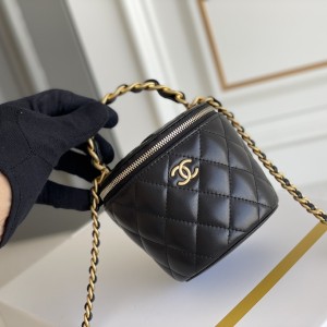「#10181」Chanel Handmade Chain Handle Cosmetic Bucket Bag 10.5*11.6*10.5cm