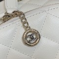 「#10182」Chanel white prismatic chain backpack AS0004#18*16*8cm