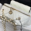 「#10182」Chanel white prismatic chain backpack AS0004#18*16*8cm