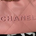 「#10186」Chanel pink mini 22 bag AS3980 19*20*6cm