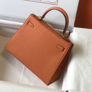 「#4015」 Hermes orange color Kelly 25cm