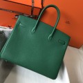 「#4141」Hermès Dark Green Gold Buckle Birkin Bag 30cm