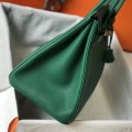 「#4141」Hermès Dark Green Gold Buckle Birkin Bag 30cm