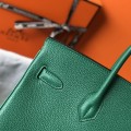 「#4141」Hermès Dark Green Gold Buckle Birkin Bag 30cm
