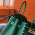 「#4141」Hermès Dark Green Gold Buckle Birkin Bag 30cm
