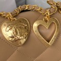 「#10203」Chanel CF metal heart pendant peach heart bag AS3457 14*20*8cm