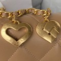 「#10203」Chanel CF metal heart pendant peach heart bag AS3457 14*20*8cm