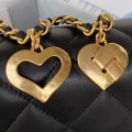 「#10204」Chanel CF metal heart pendant peach heart bag AS3457 14*20*8cm