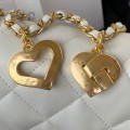 「#10205」Chanel CF metal heart pendant peach heart bag AS3457 14*20*8cm