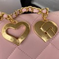 「#10206」Chanel CF metal heart pendant peach heart bag AS3457 14*20*8cm