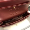 「#10221」Chanel Red Gold Buckle 2018 Big V 25cm