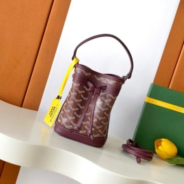 「#6046」Goyard - Bordeaux Red - 8033mini - 12X10X17.5( CM )